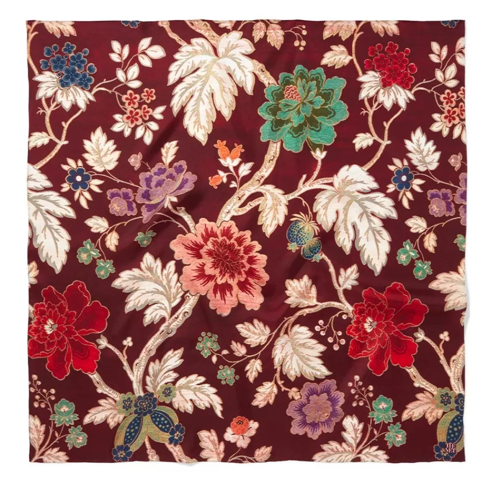 Flash Sale Lyon Floral Square Silk Scarf Scarves & Wraps