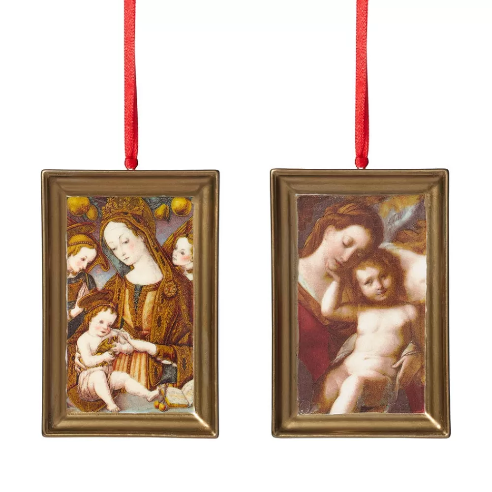 Best Sale Madonna And Child Porcelain Ornament Set Ornaments