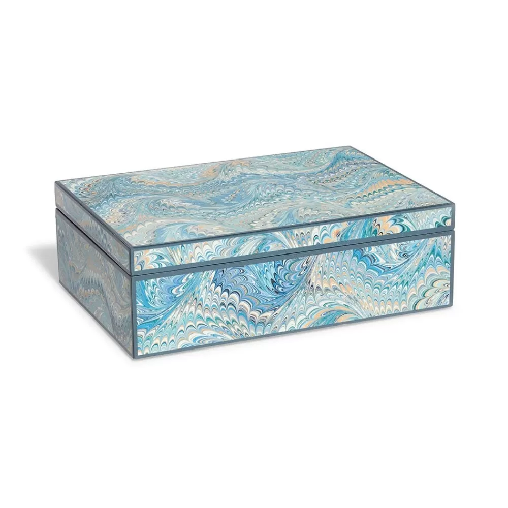 Best Marbled Paper Rectangular Lacquer Box Decorative Accents