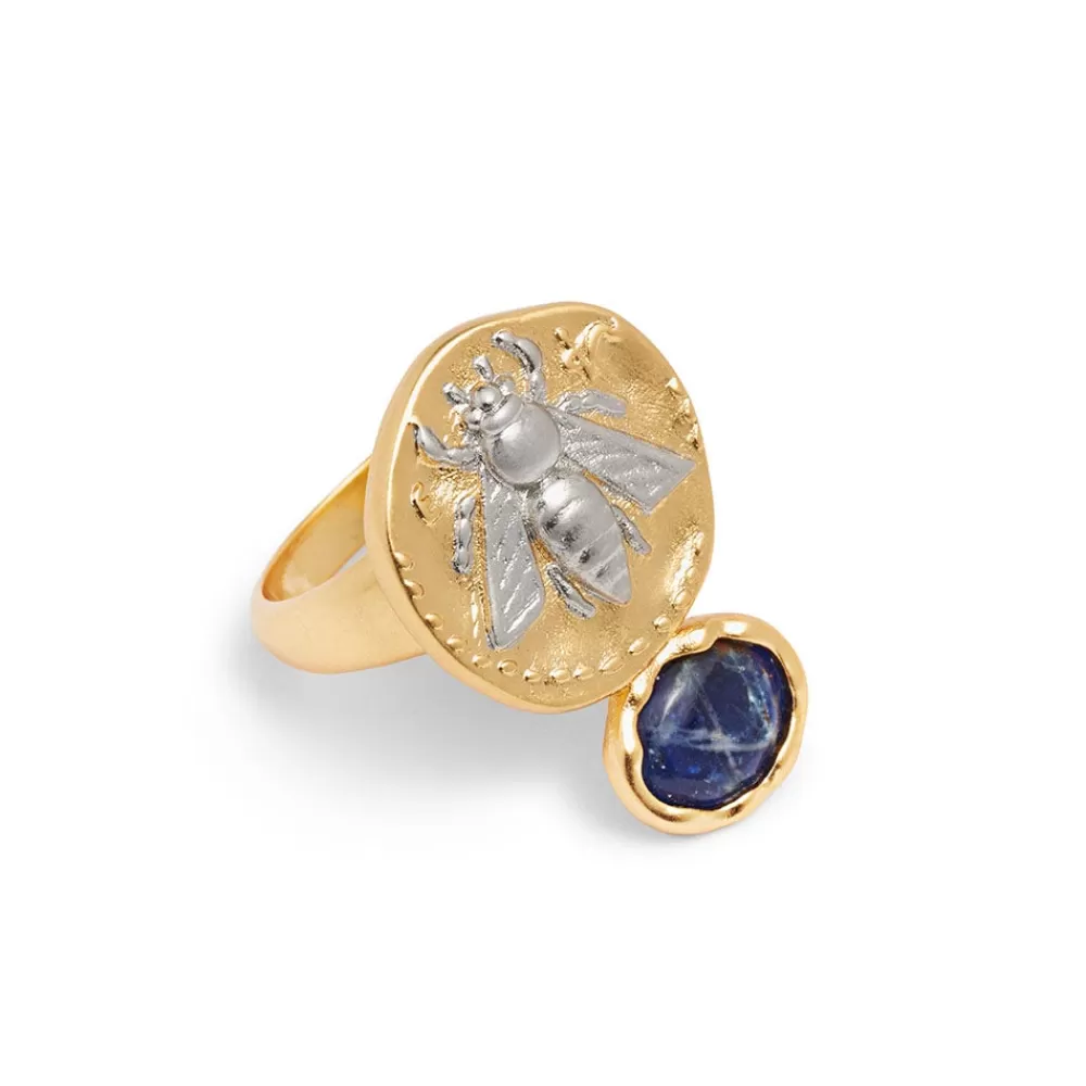 Shop Mediterranean Coin And Stone Ring Rings