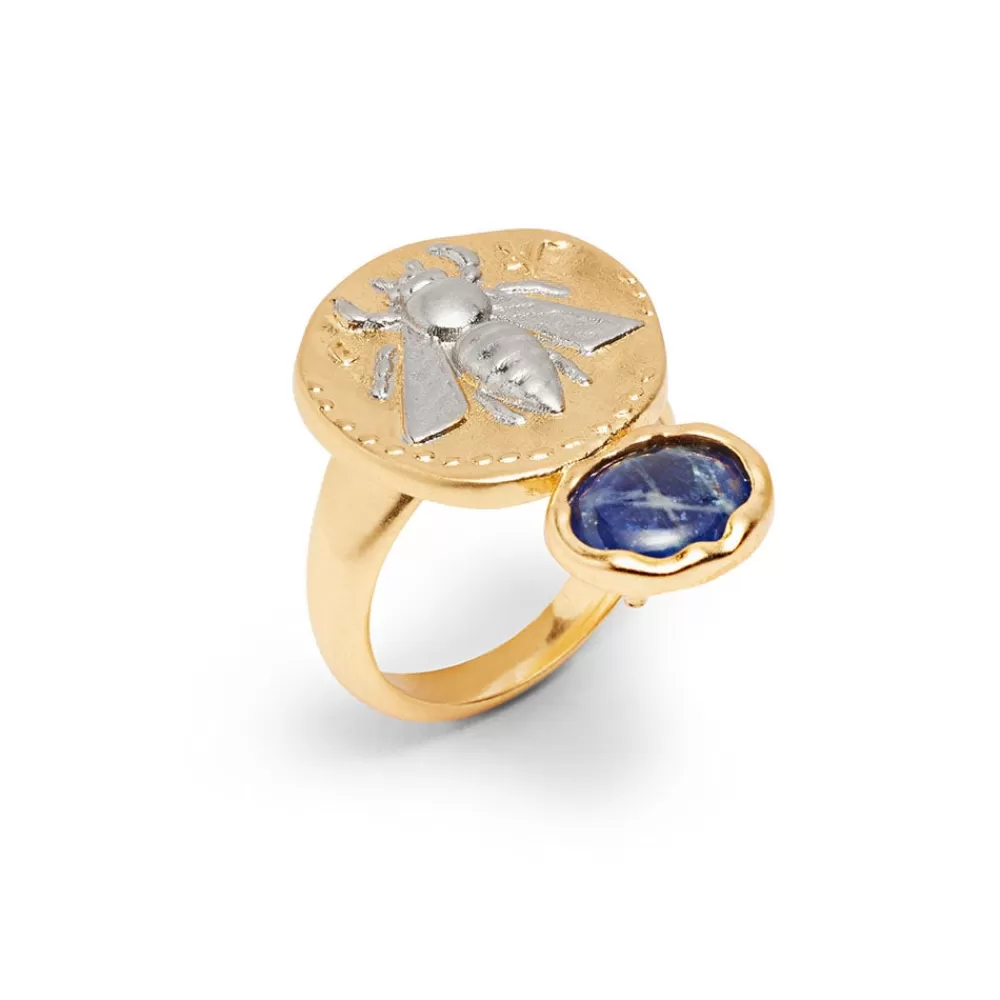 Shop Mediterranean Coin And Stone Ring Rings