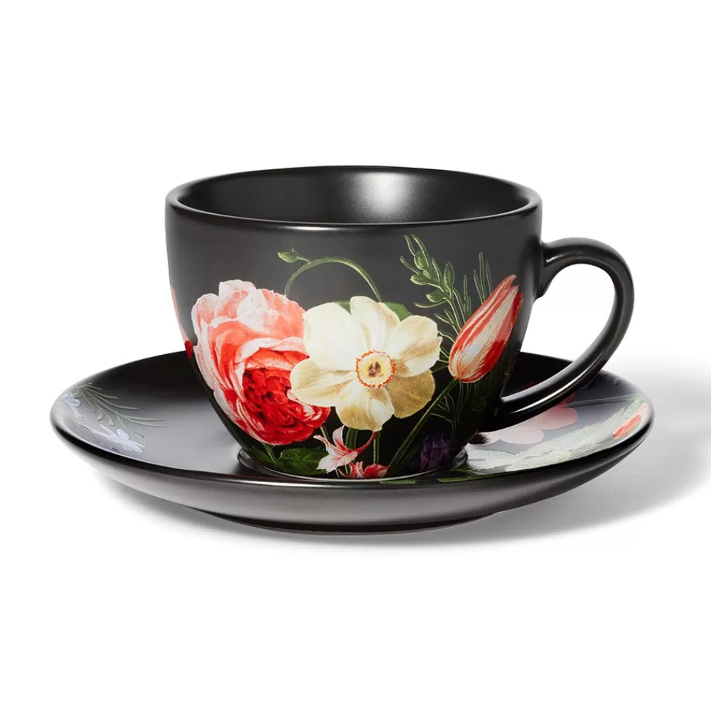 Flash Sale Midnight Garden Teacup And Saucer Tableware