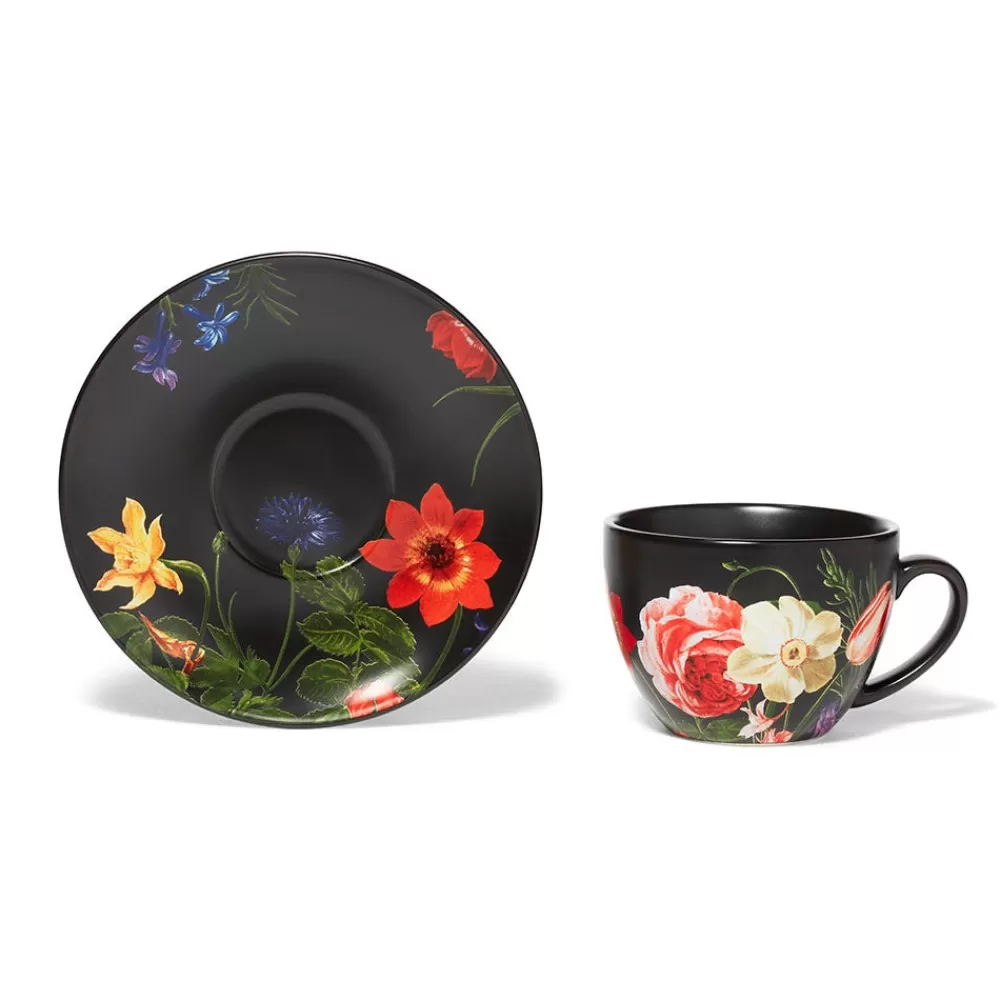 Flash Sale Midnight Garden Teacup And Saucer Tableware