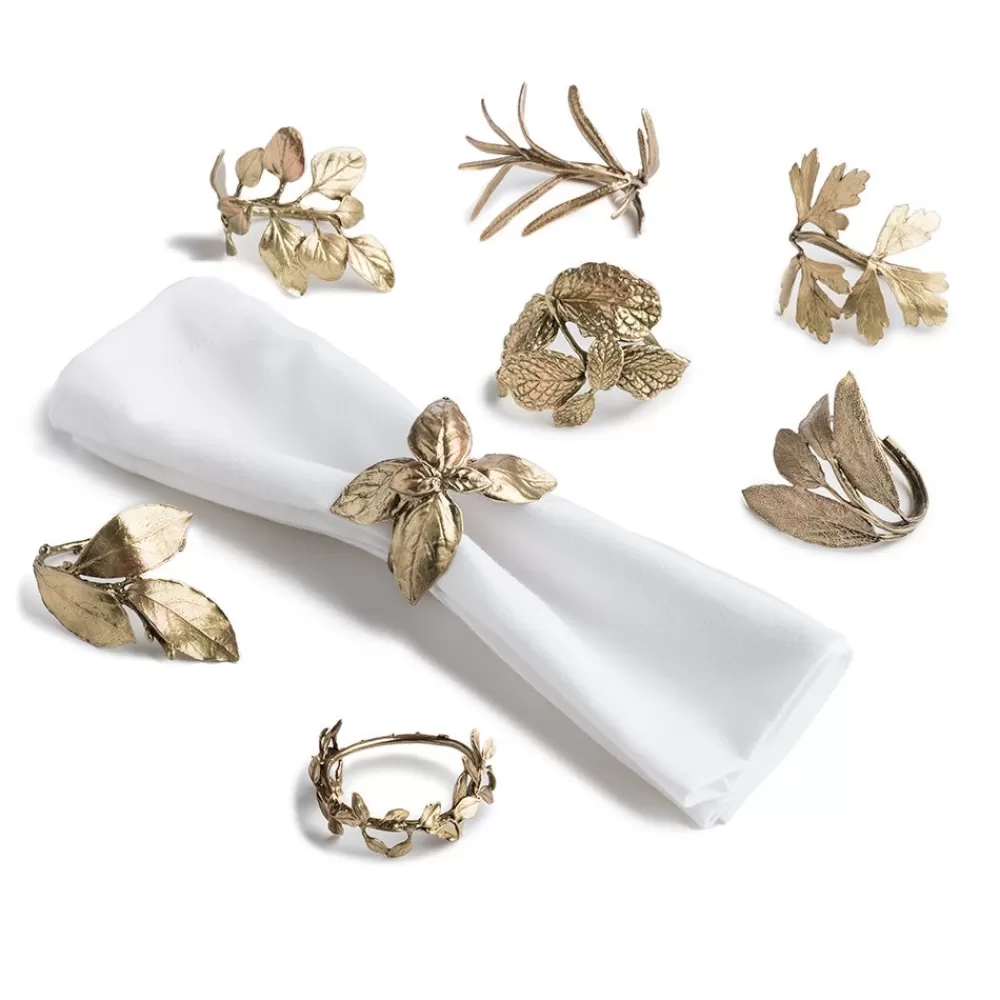 Outlet Mixed Herb Napkin Ring Set Tableware