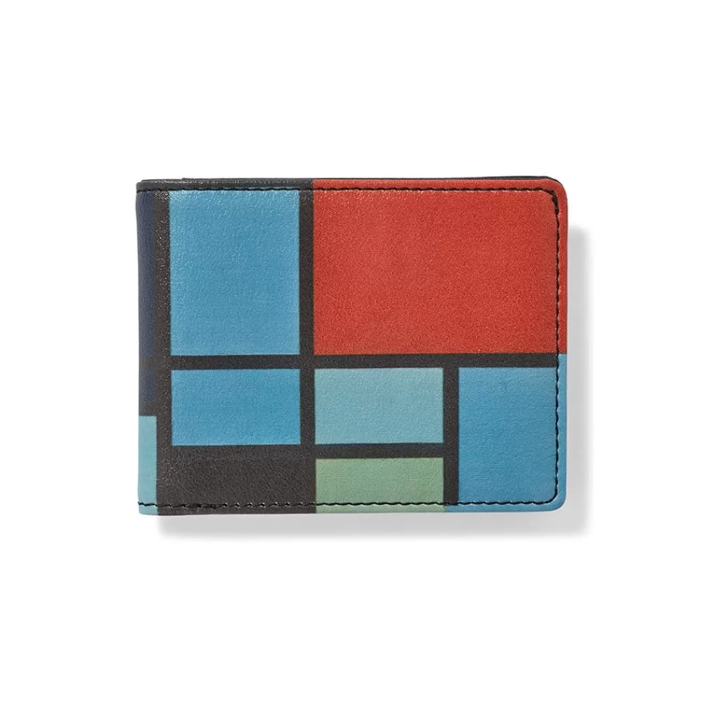 Cheap Mondrian Composition Bifold Wallet Small Accessories