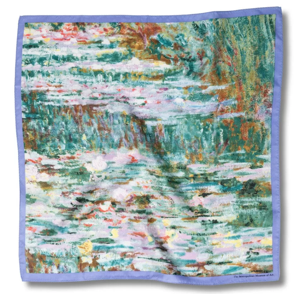 Fashion Monet Bridge And Water Lilies Silk Neckerchief Scarves & Wraps