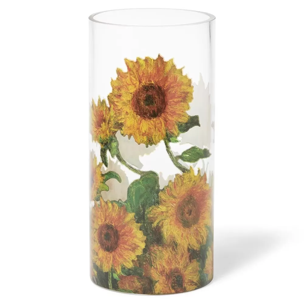 Store Monet Sunflowers Glass Vase Decorative Accents