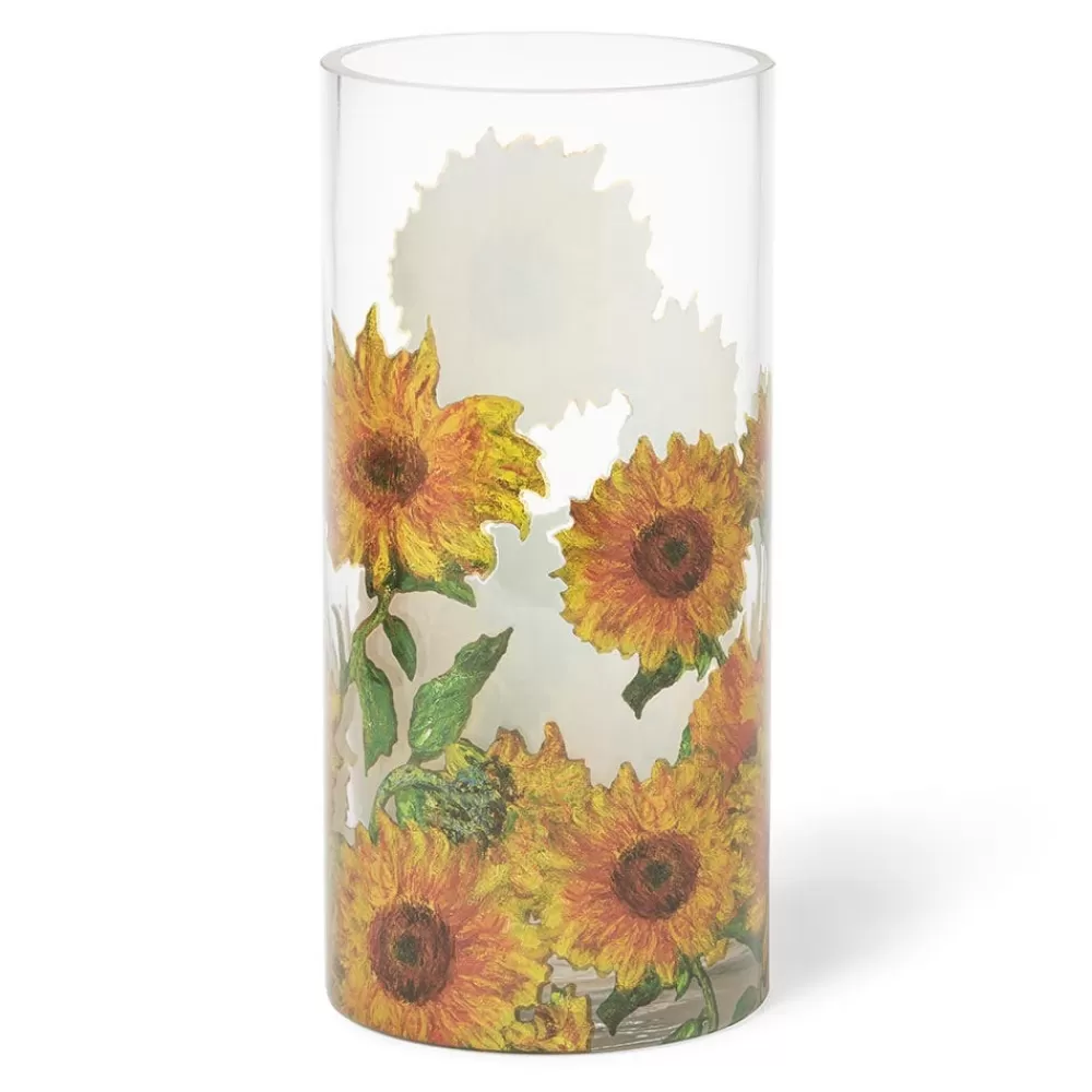 Store Monet Sunflowers Glass Vase Decorative Accents