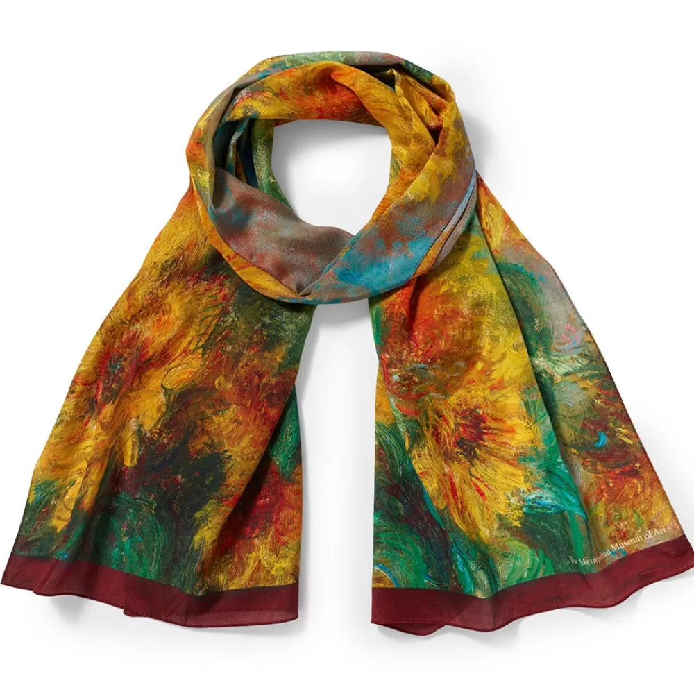 Best Monet Sunflowers Oblong Silk Scarf Scarves & Wraps