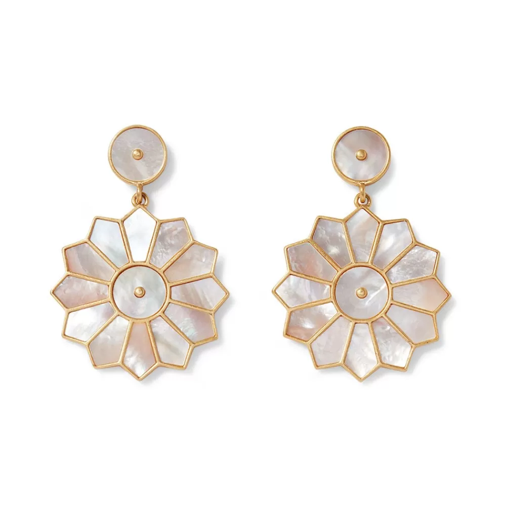 Store Mother-Of-Pearl Mosaic Statement Double-Drop Earrings Earrings