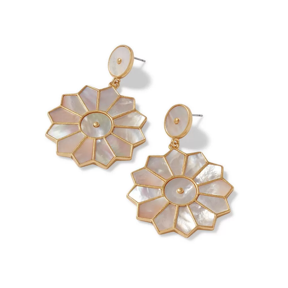 Store Mother-Of-Pearl Mosaic Statement Double-Drop Earrings Earrings