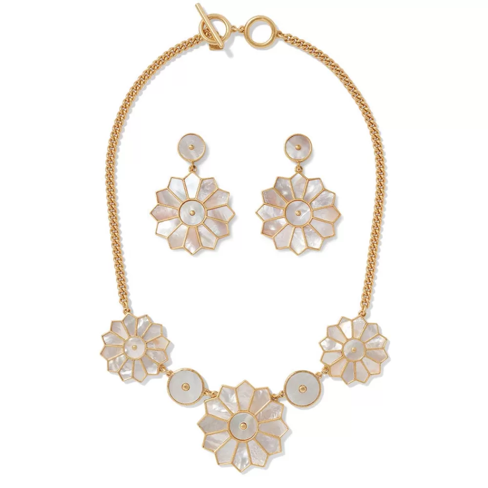 Sale Mother-Of-Pearl Mosaic Statement Necklace And Earrings Set Jewelry Sets