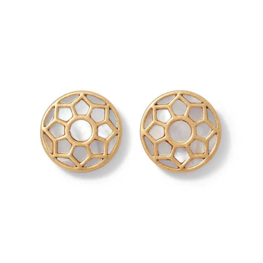 New Mother-Of-Pearl Mosaic Stud Earrings Earrings