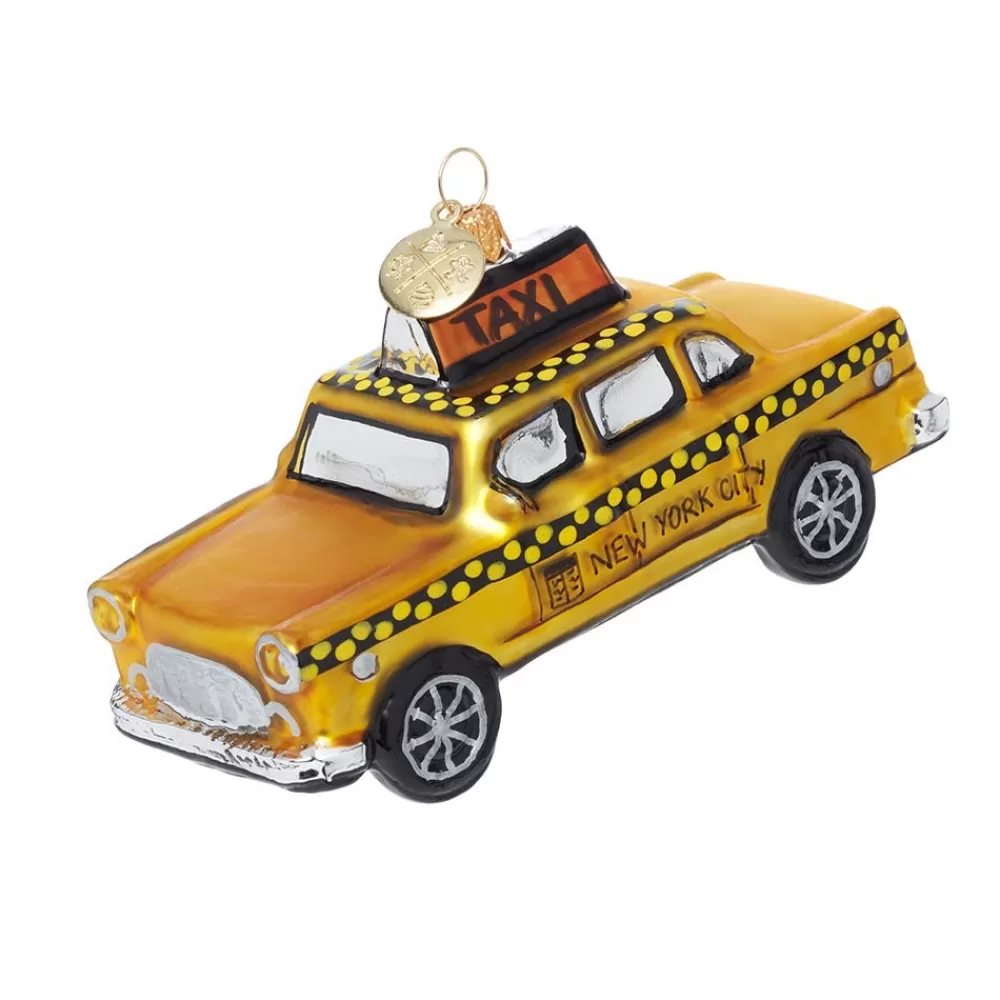 Store Nyc Taxi Glass Ornament Ornaments