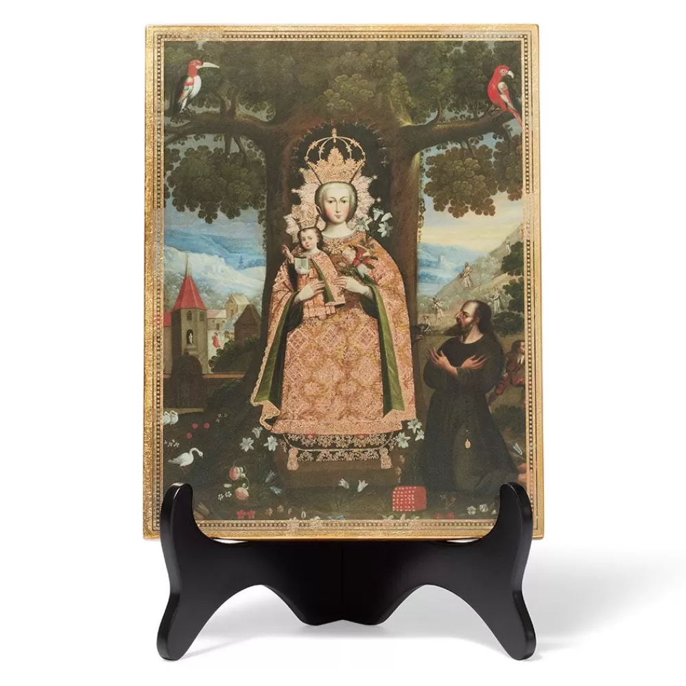 Clearance Our Lady Of Valvanera Plaque With Easel Decorative Accents