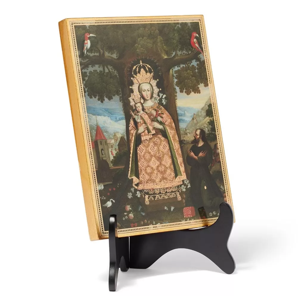 Clearance Our Lady Of Valvanera Plaque With Easel Decorative Accents