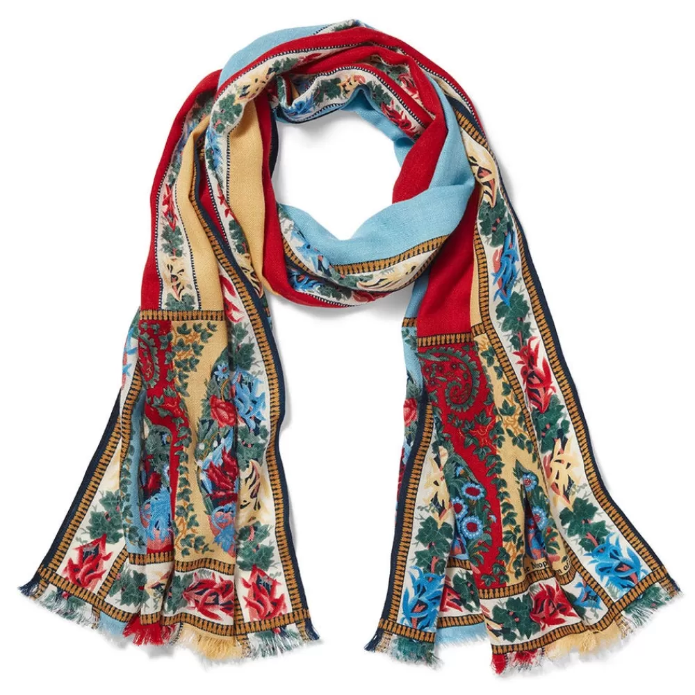 Fashion Paisley Border Striped Oblong Wool Scarf Scarves & Wraps