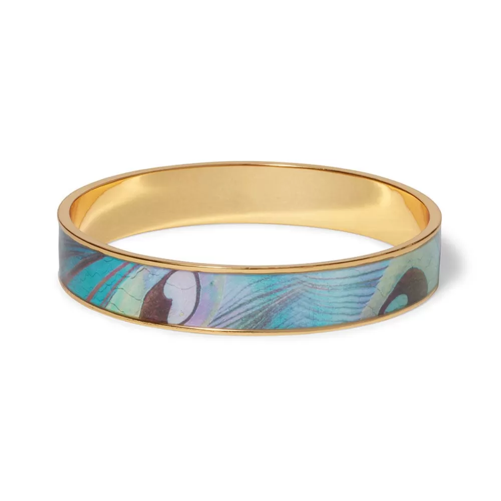 Shop Peacock Feather Enamel Bangle Bracelets