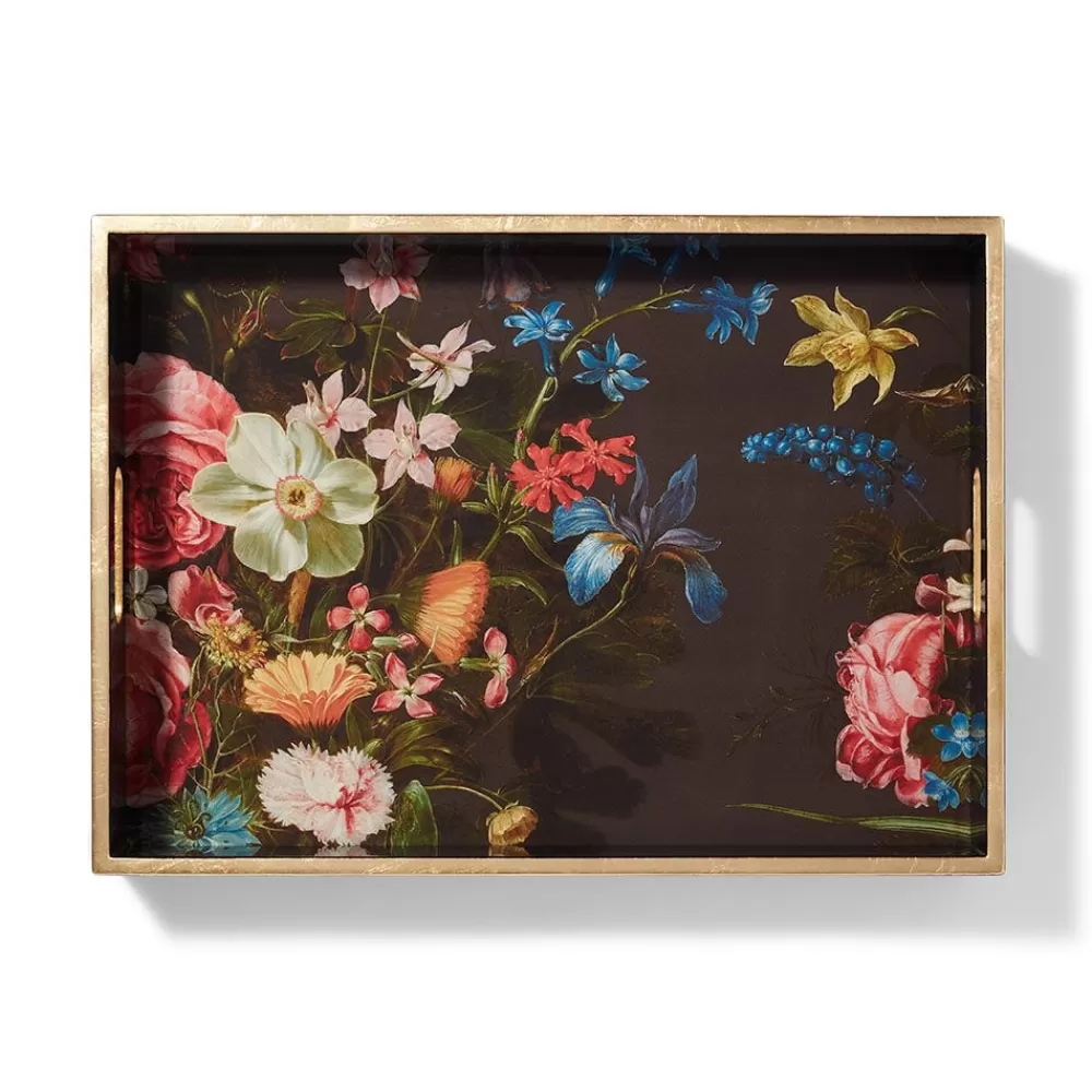 Shop Peeters Bouquet Of Flowers Lacquer Tray Decorative Accents