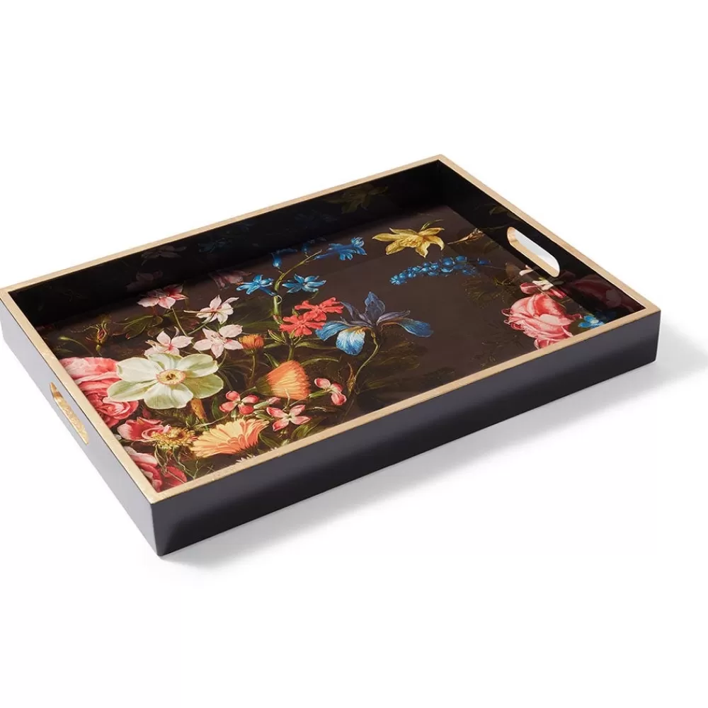 Shop Peeters Bouquet Of Flowers Lacquer Tray Decorative Accents