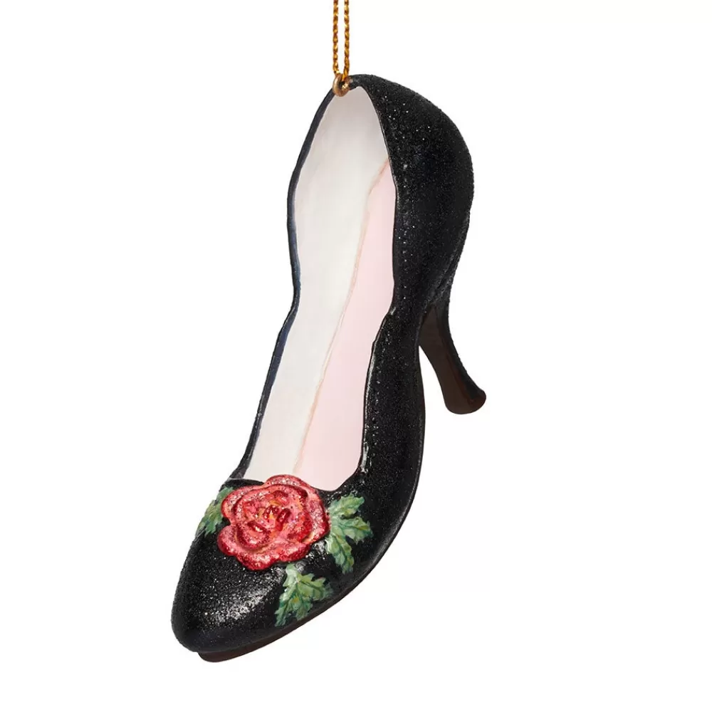 New Red Bloom Pump Shoe Ornament Ornaments