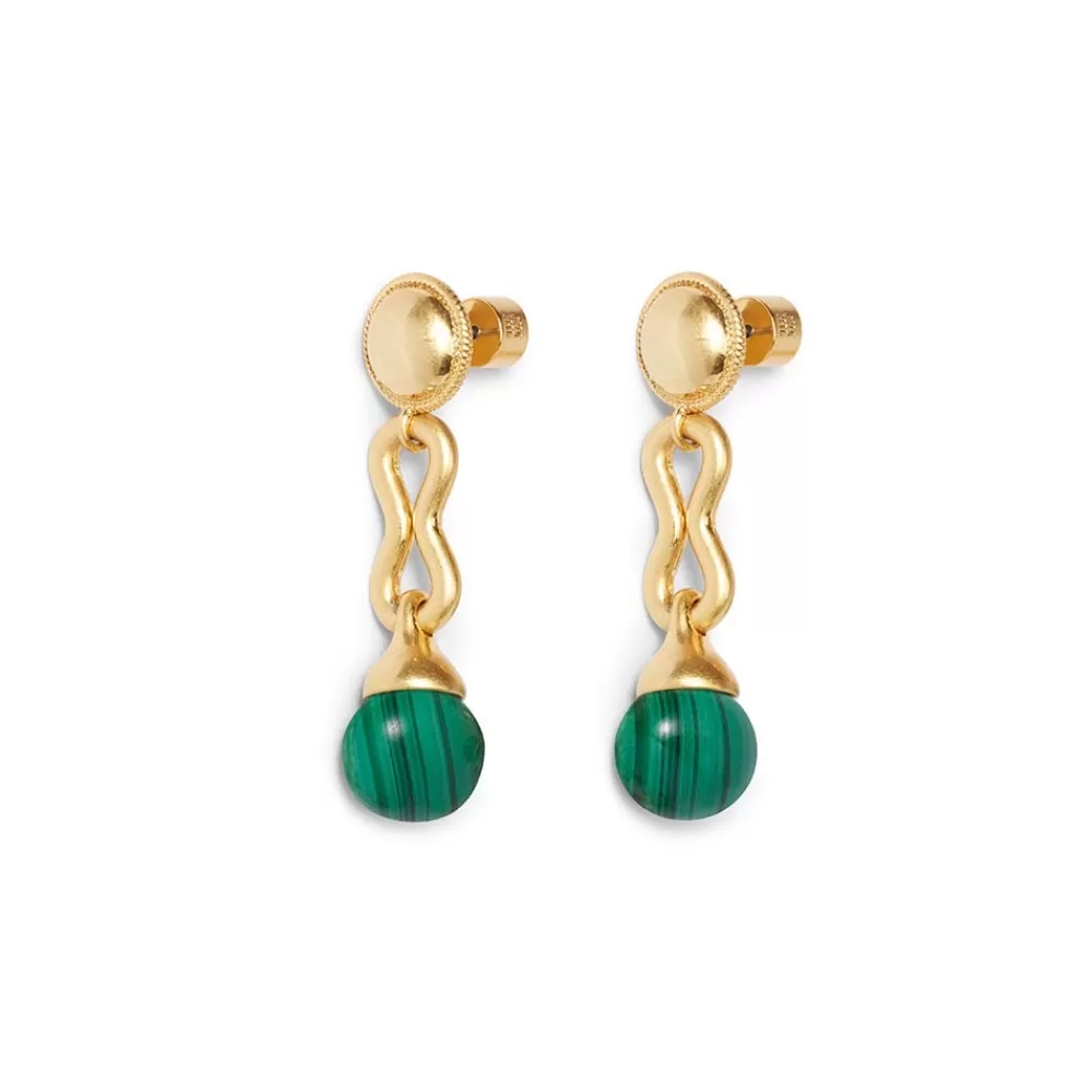 Online Roman Malachite Drop Earrings Earrings