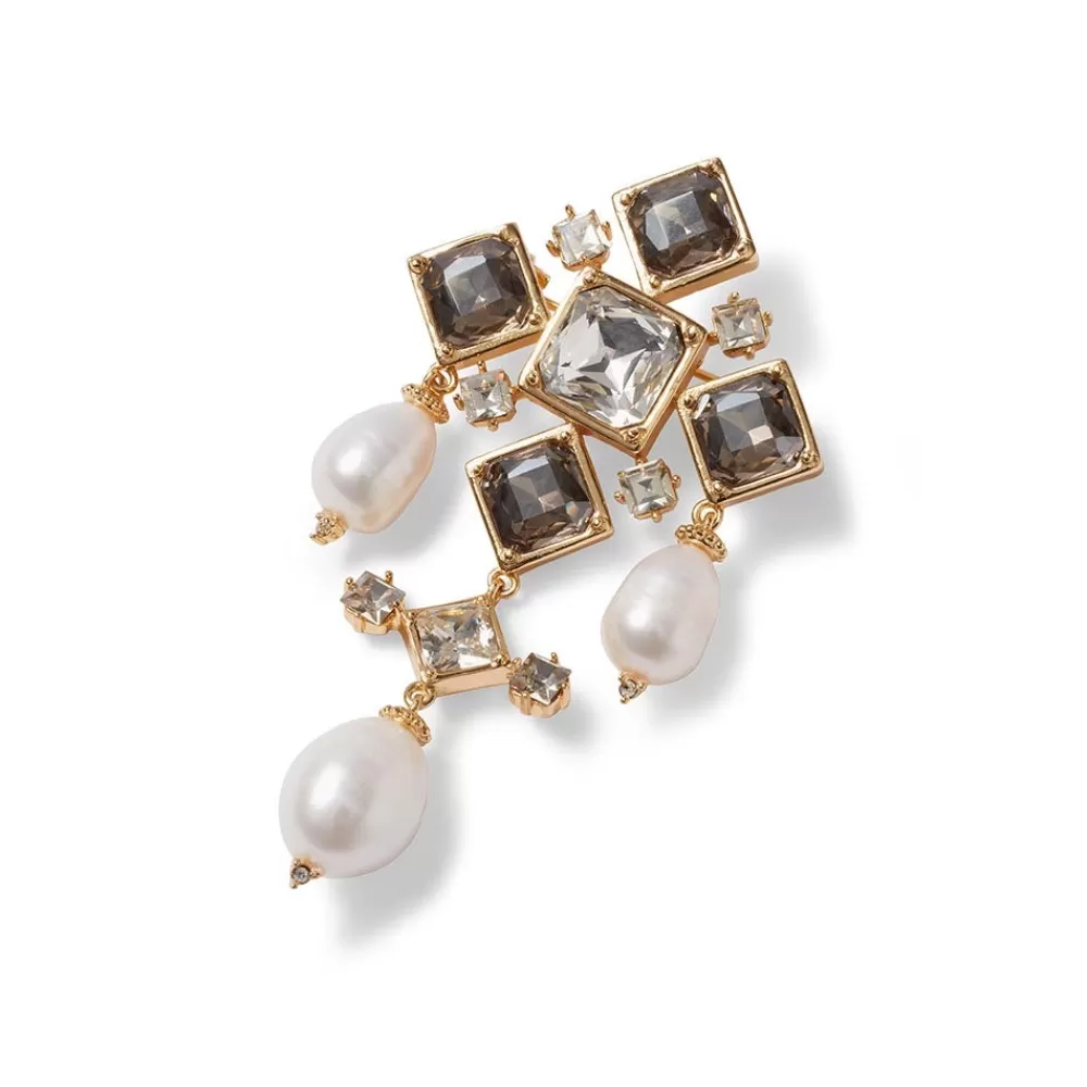 Cheap Royal Tudor Pearl Chandelier Brooch Pins & Brooches