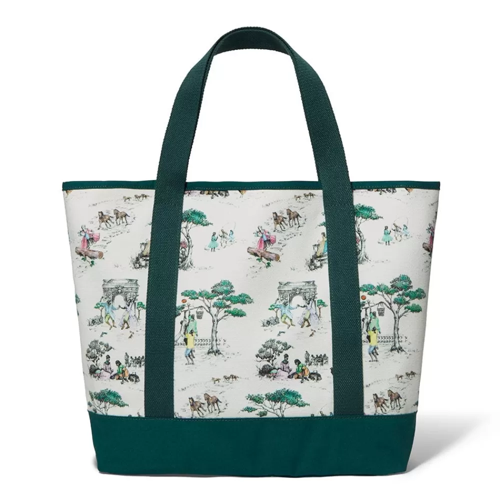 Shop Sheila Bridges Harlem Toile De Jouy Structured Tote Bags