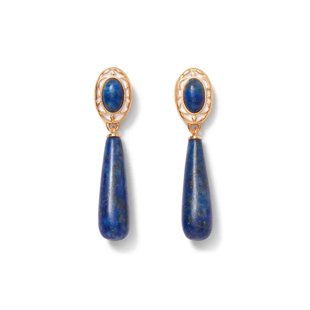 Cheap Spanish Baldric Lapis Elongated Drop Earrings Earrings