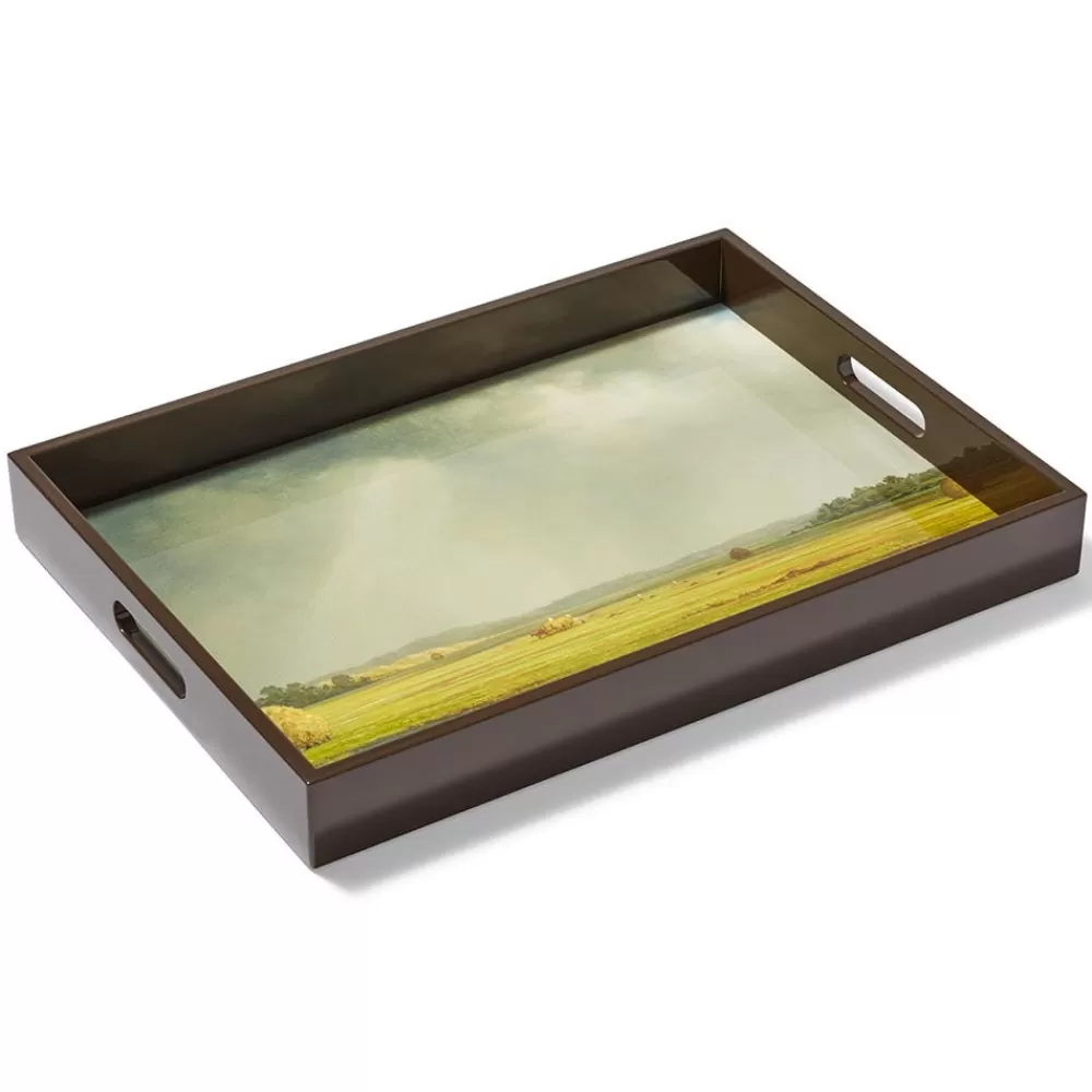 Sale Sublime Landscapes Heade Newburyport Meadows Large Lacquer Tray Decorative Accents