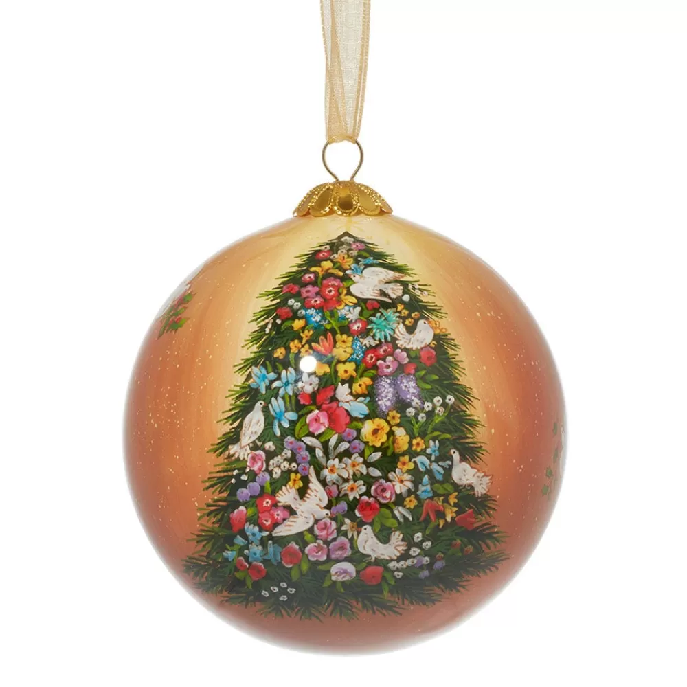 Sale Tait-Henson Bower Of Beauty Hand-Painted Glass Ornament Ornaments