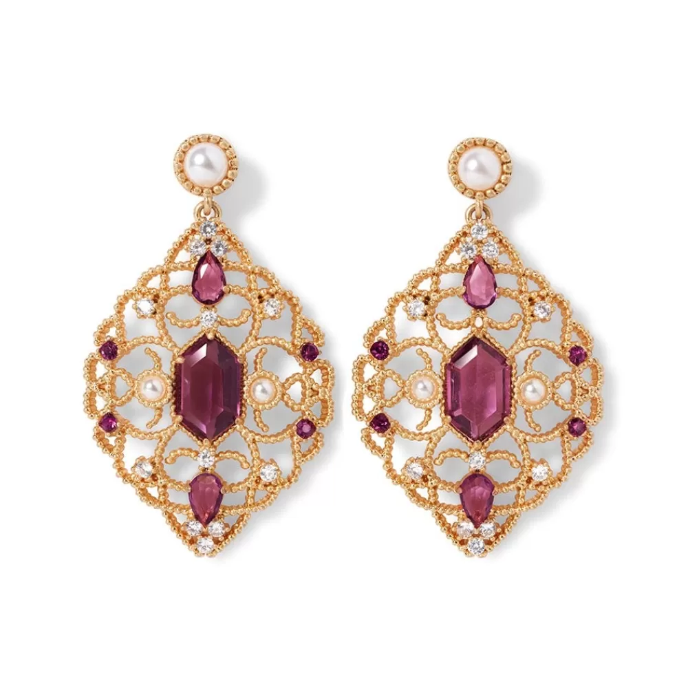 Cheap Turkish Amethyst Statement Earrings Earrings