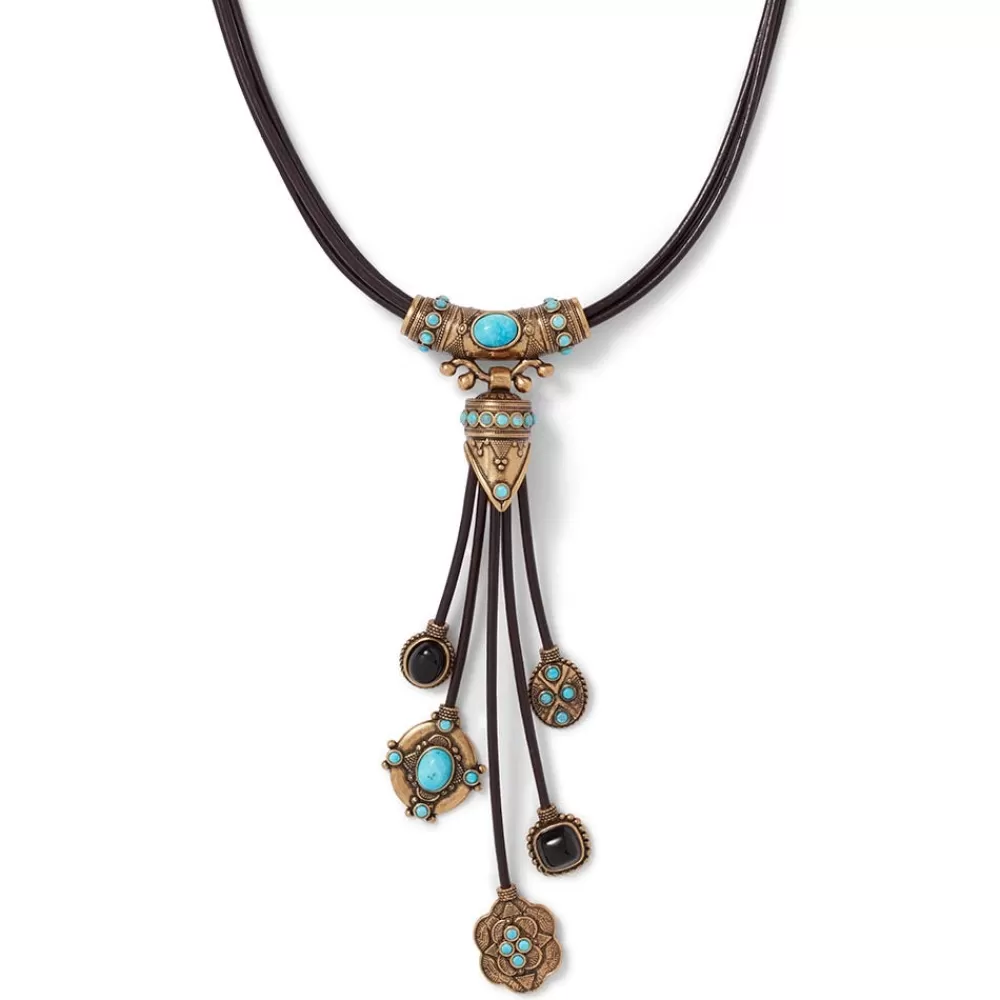 Shop Turkmen Leather Statement Necklace Necklaces