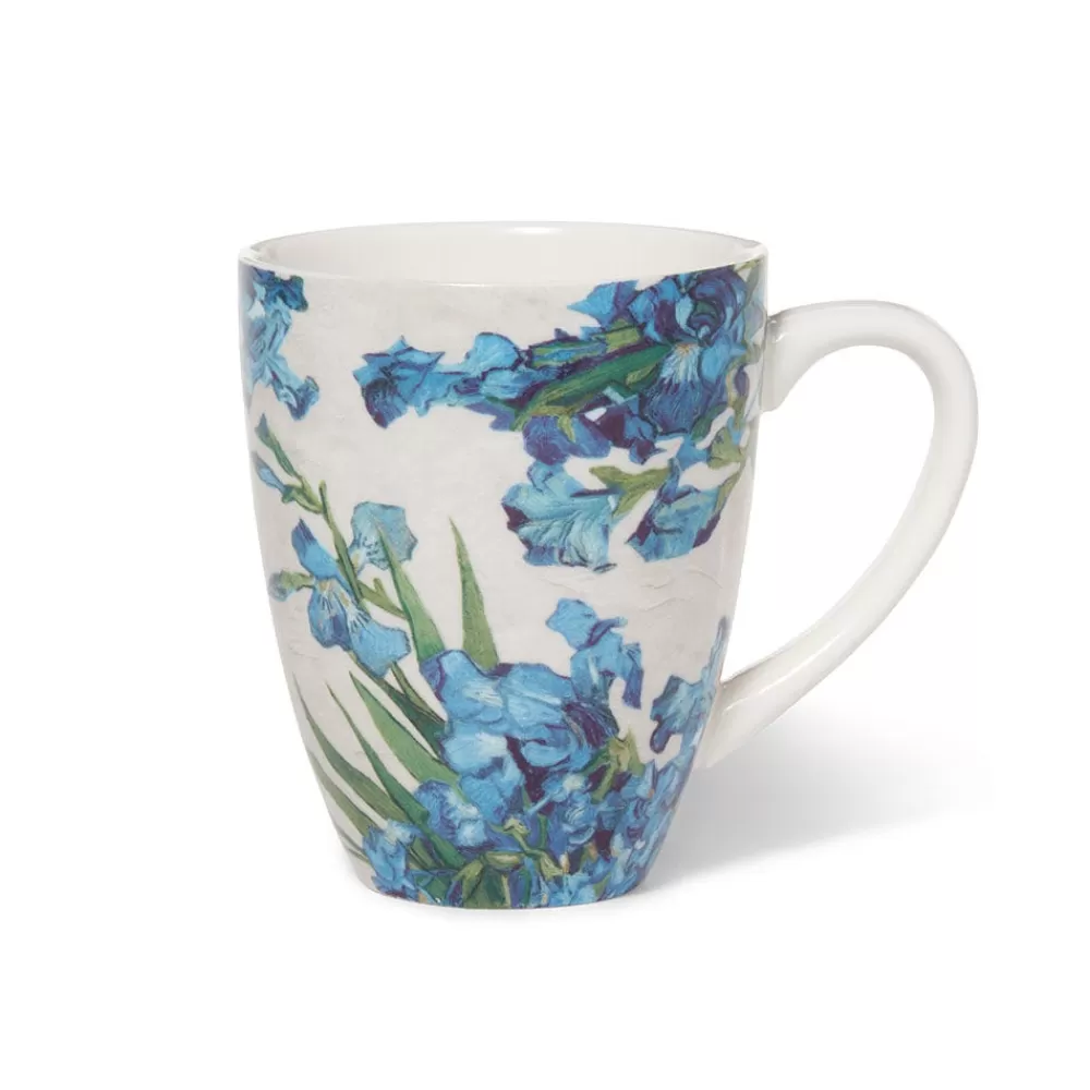 Fashion Van Gogh Irises Covered Mug With Tea Infuser Tableware