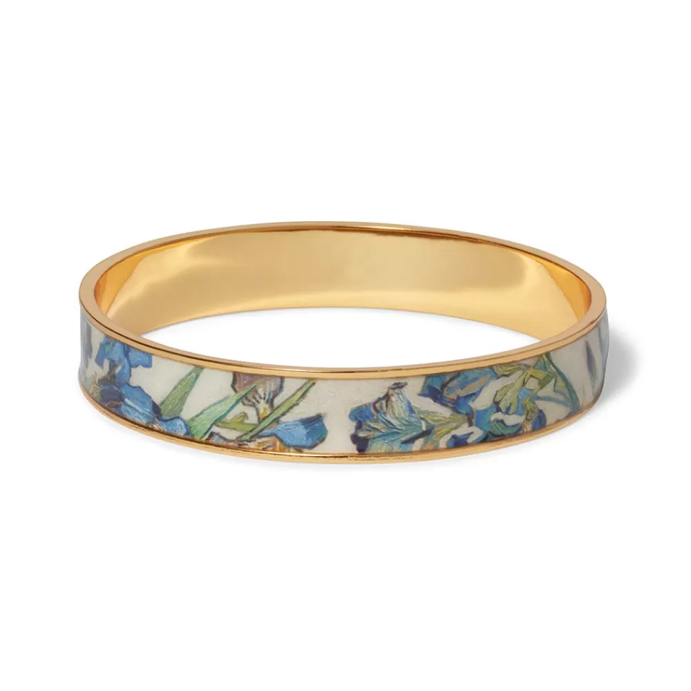 Fashion Van Gogh Irises Enamel Bangle Bracelets