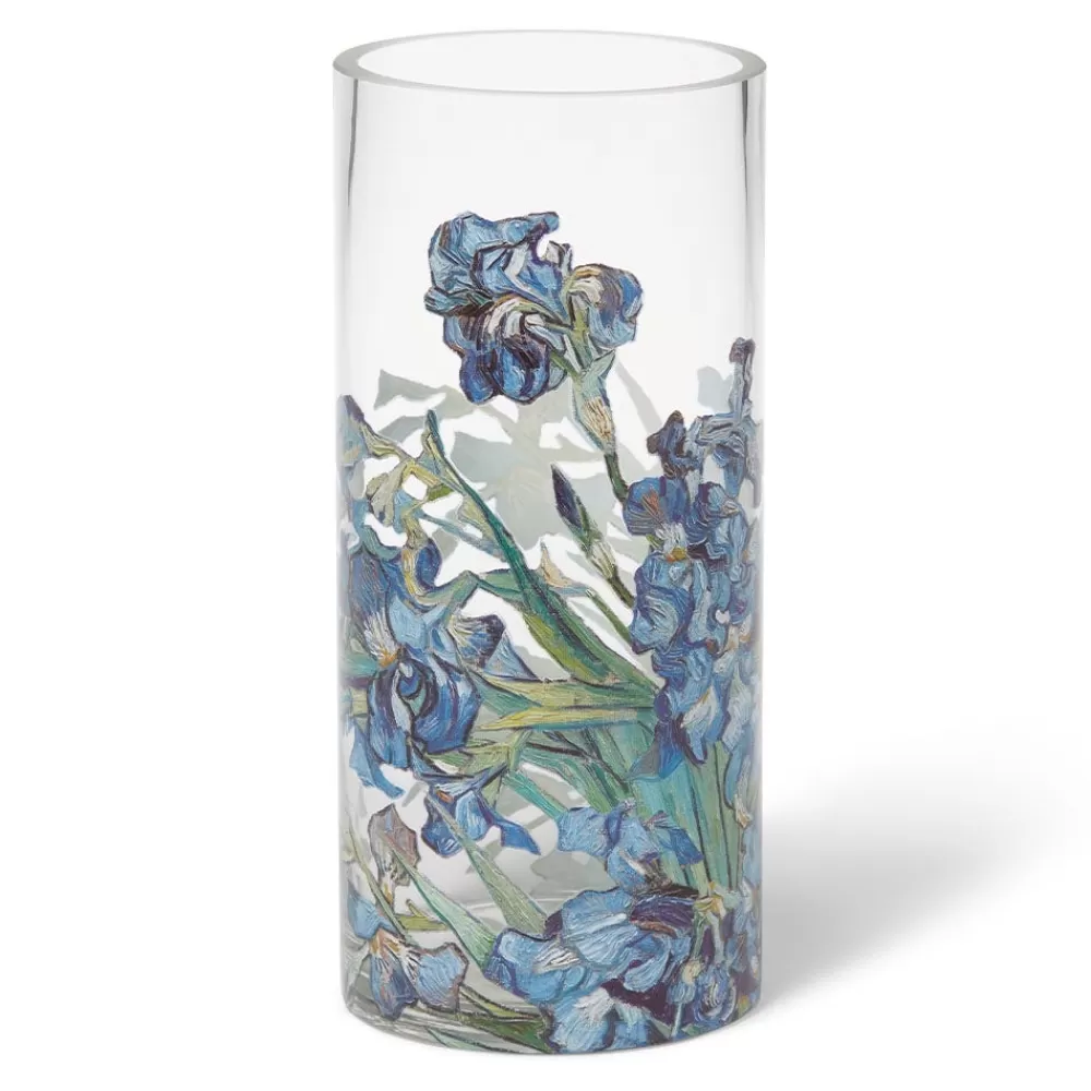 Cheap Van Gogh Irises Glass Vase Decorative Accents