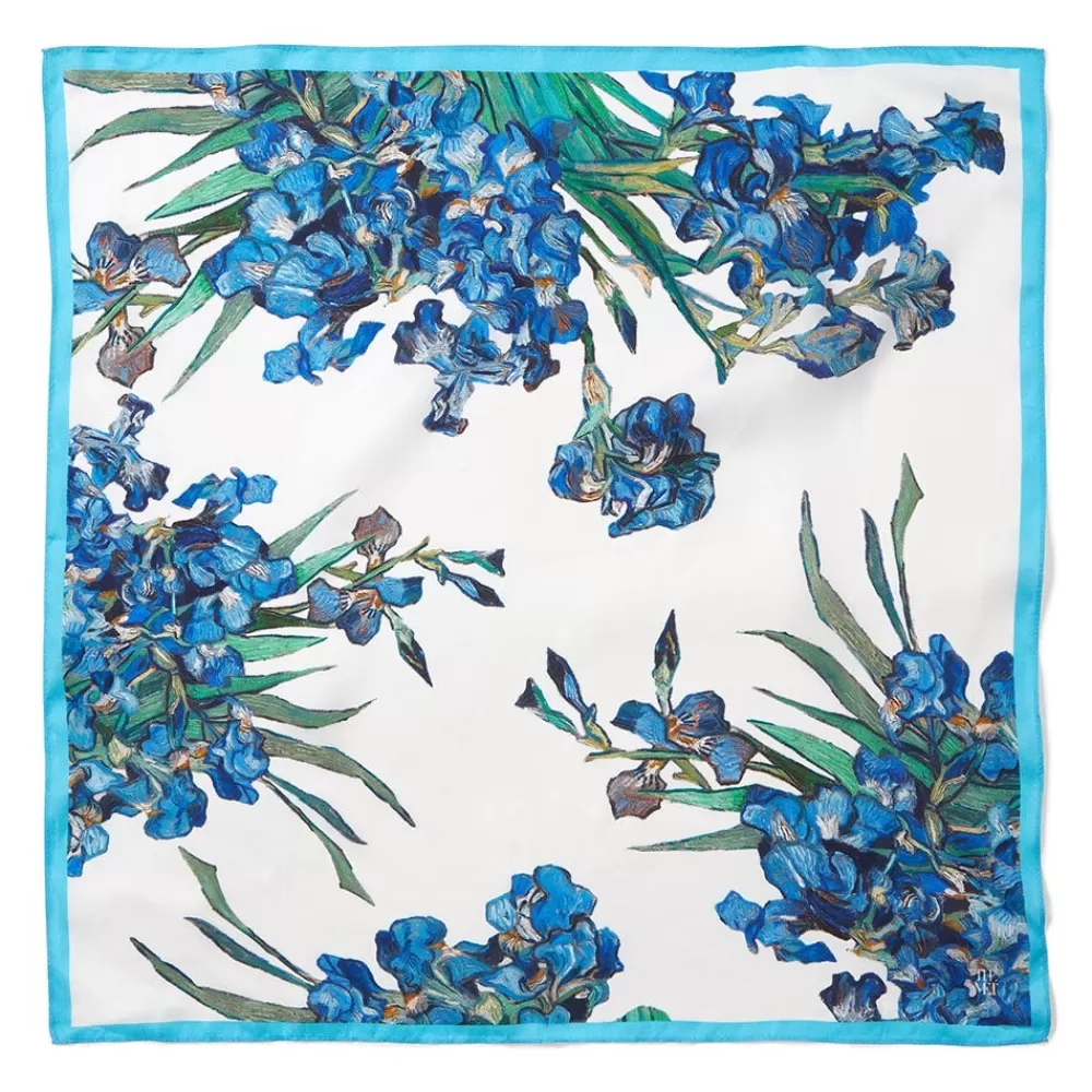 Fashion Van Gogh Irises Silk Neckerchief Scarves & Wraps