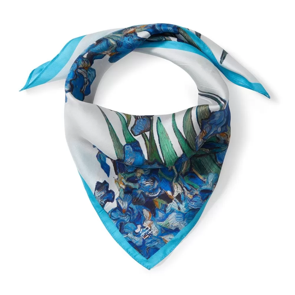 Fashion Van Gogh Irises Silk Neckerchief Scarves & Wraps