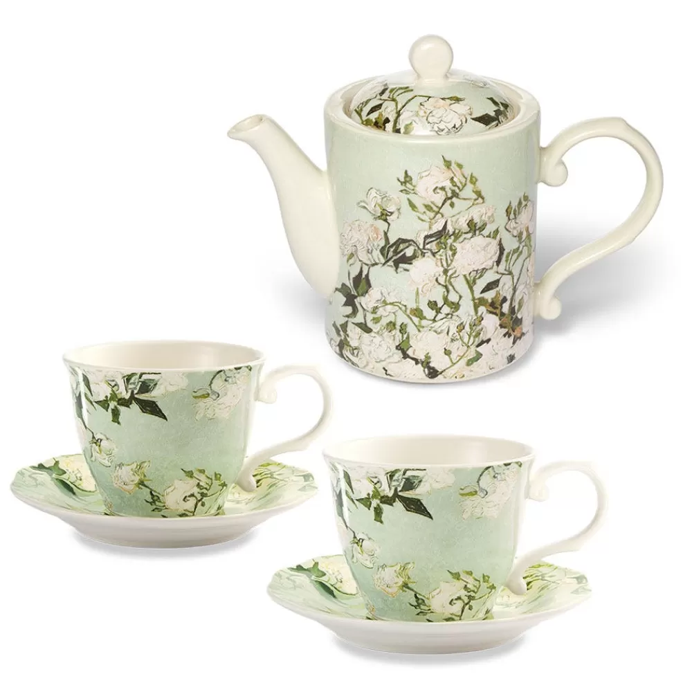 Store Van Gogh Roses Teapot And Teacup Set Tableware