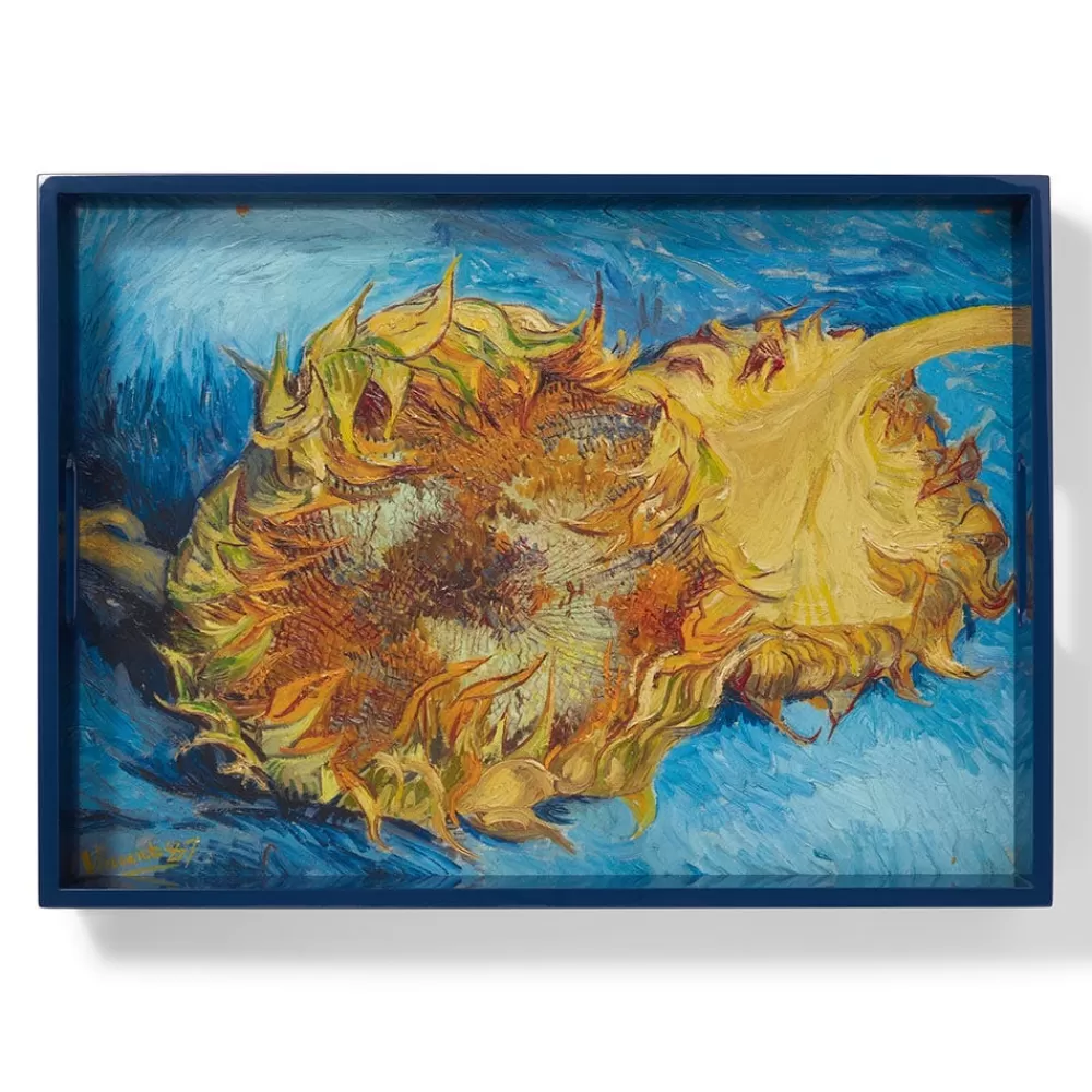 Cheap Van Gogh Sunflowers Lacquer Tray Decorative Accents