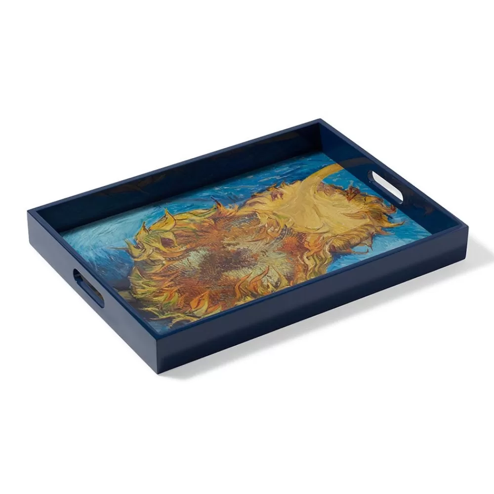 Cheap Van Gogh Sunflowers Lacquer Tray Decorative Accents