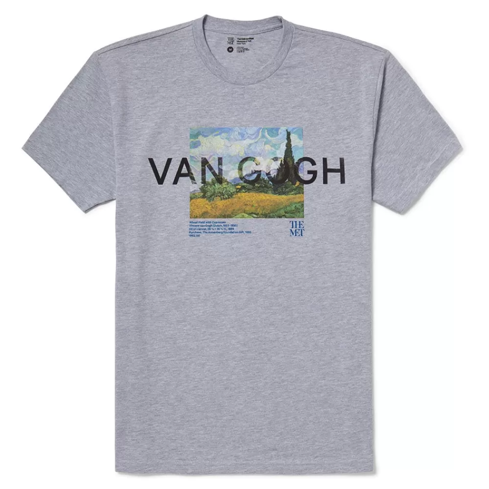 Cheap Van Gogh Wheat Field With Cypresses Unisex Tee Clothing