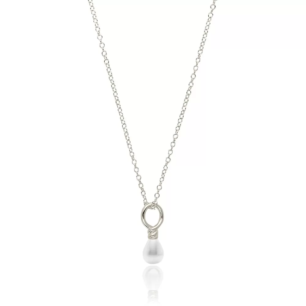 Store Venus Pearl Silver Pendant Necklace, White Necklaces