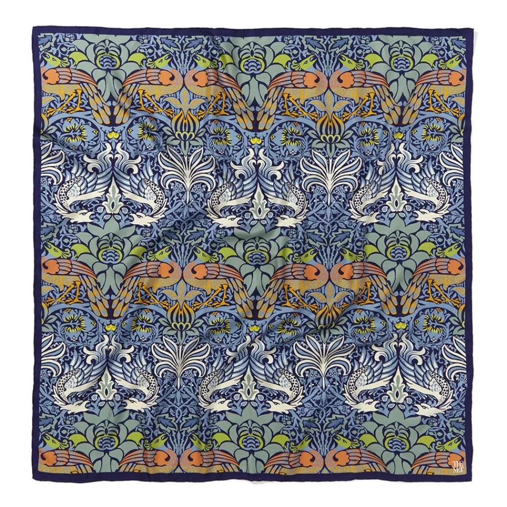 New William Morris Peacock And Dragon Square Silk Scarf Scarves & Wraps