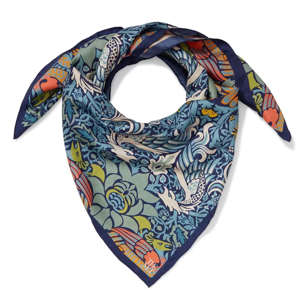 New William Morris Peacock And Dragon Square Silk Scarf Scarves & Wraps